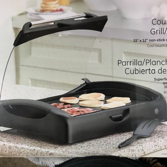 GE Countertop Full View Glass Top Grill Griddle - Picture 2 of 12